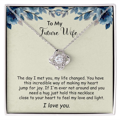 Gifts To My Future Wife Necklace, To my Wife,Necklaces For Wife From Husband Boyfriend With Box and Message Card on Christmas Valentines Mothers Day Anniversary Birthday Necklace For Girlfriend Fiance