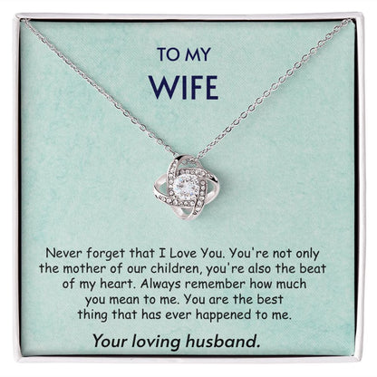 Love Knot Necklaces for Women, 925 Sterling Silver Pendant Necklace Jewelry Gifts for Her on Christmas Valentines Mothers Day Anniversary Birthday Gifts For Wife From Husband,Message Card and Gift Box