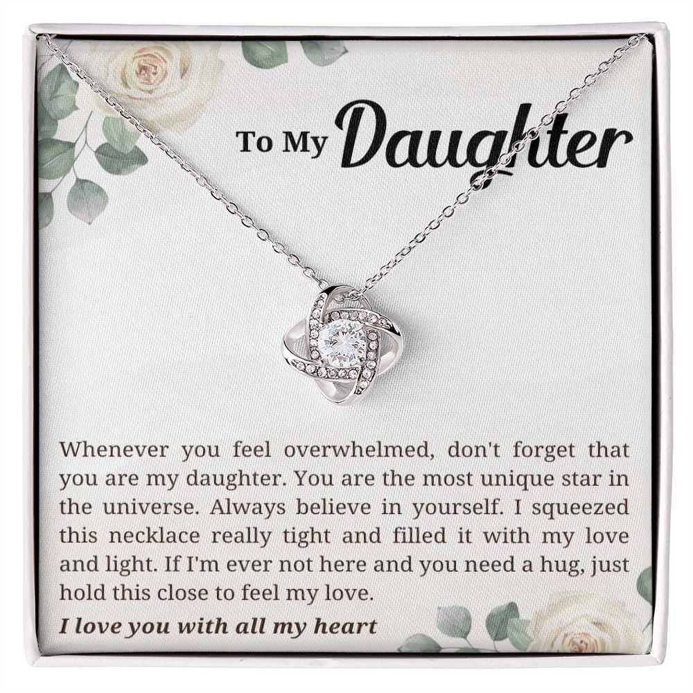 To My Daughter Necklace, Gift For Daughter From Mom, Gift From Dad To Daughter, Necklace For Daughters, Mothers Valentines Day Birthday Christmas Graduation Wedding Jewelry Gift For Teen Girls Women