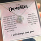 To My Daughter Necklace, Father To Daughter Gift, Mother Daughter Necklace, Daughter Birthday Gift, Christmas Gift for Her, Graduation Gift, Valentine's Day Present, Mothers Day Gift