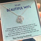 To My Wife Necklace From Husband, To My Soulmate Necklace For Women, Romantic Wedding Anniversary Mothers Valentines Day Christmas Jewelry Pendant With Gift Box