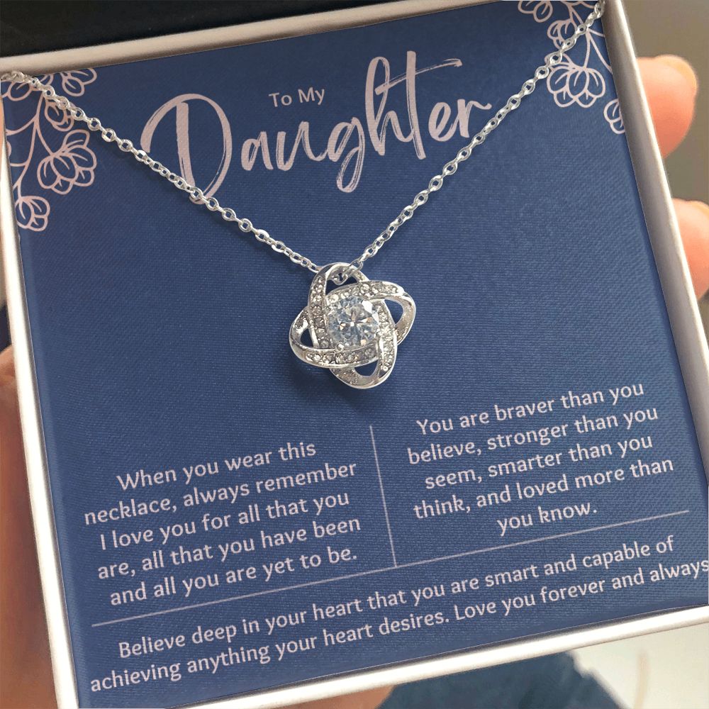 Daughter Gifts From Dad, Daughter Gift From Mom, To My Daughter Necklace, Mother Daughter Gifts, Mothers Valentines Day Birthday Christmas Graduation Wedding Jewelry Gift For Teen Girls Women