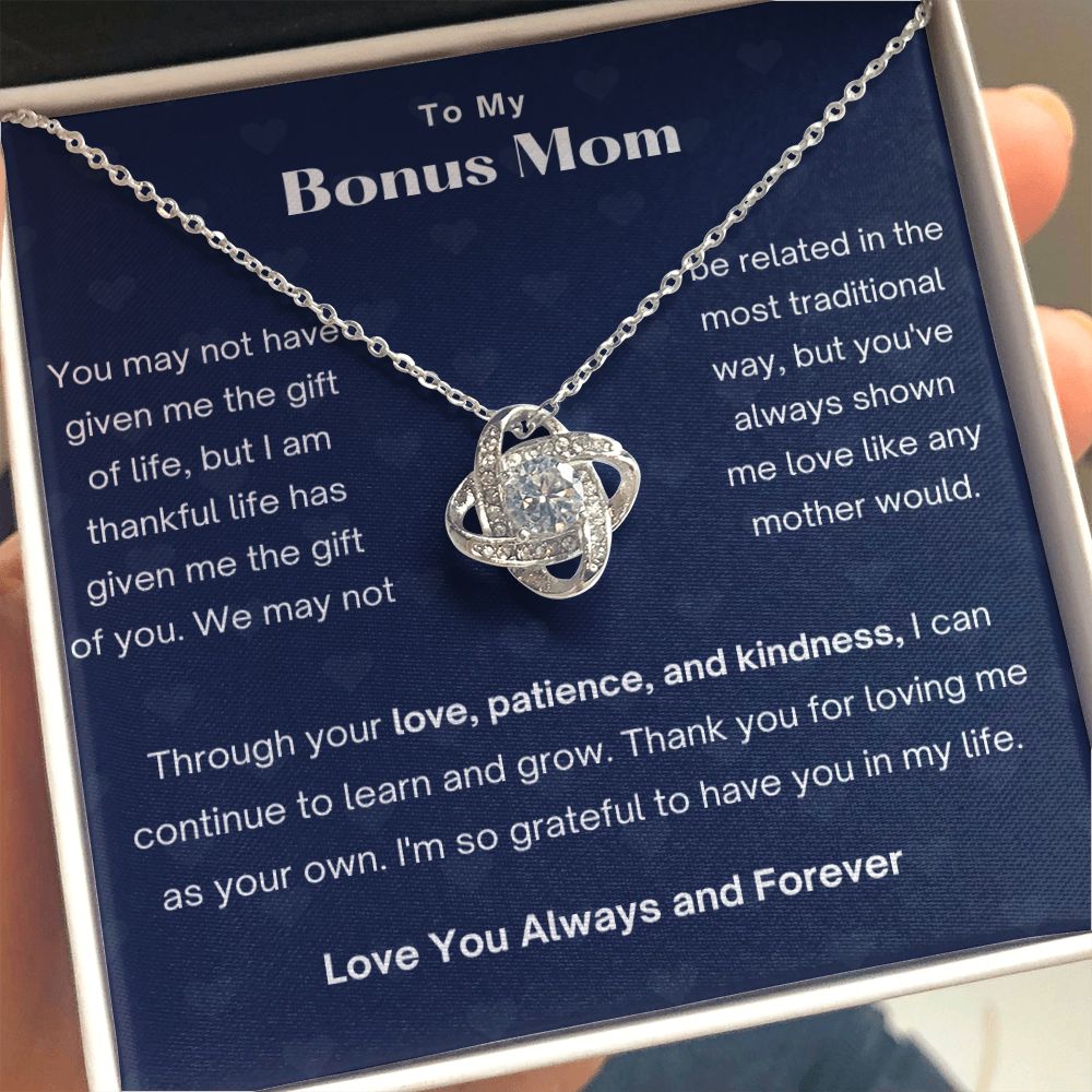 To My Bonus Mom - As Your Own Love Knot Necklace