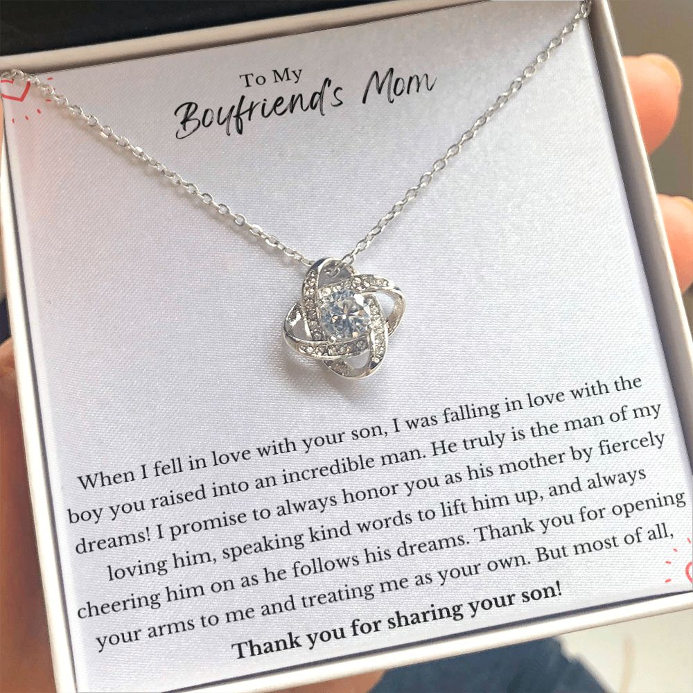 Boyfriends Mom Necklace, Gift To My Boyfriend's Mom Necklace, Gift For Boyfriends Mom, Gifts For Boyfriends Mom From Girlfriend, Birthday Anniversary Christmas Mother'S Day Gift For Boyfriend Mom