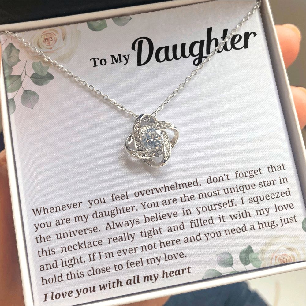 To My Daughter Necklace, Gift For Daughter From Mom, Gift From Dad To Daughter, Necklace For Daughters, Mothers Valentines Day Birthday Christmas Graduation Wedding Jewelry Gift For Teen Girls Women