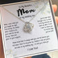 To My Mom on My Wedding Day Necklace From Bride, Mother of the Bride Gift From Daughter, Mother of the Bride Necklace From Bride, Sterling Silver Love Knot Necklace For Women, Jewelry Gifts for Her