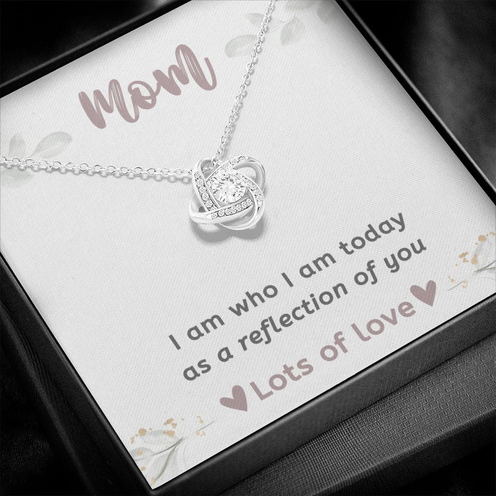 Gifts for Mom Mother Necklace Pendant Sterling Silver For Women Love Knot Bonus Mom Birthday Christmas Gifts, New In Law Mothers Day Jewelry, Necklaces for Mom, Best Mom Necklace Gift for Mother