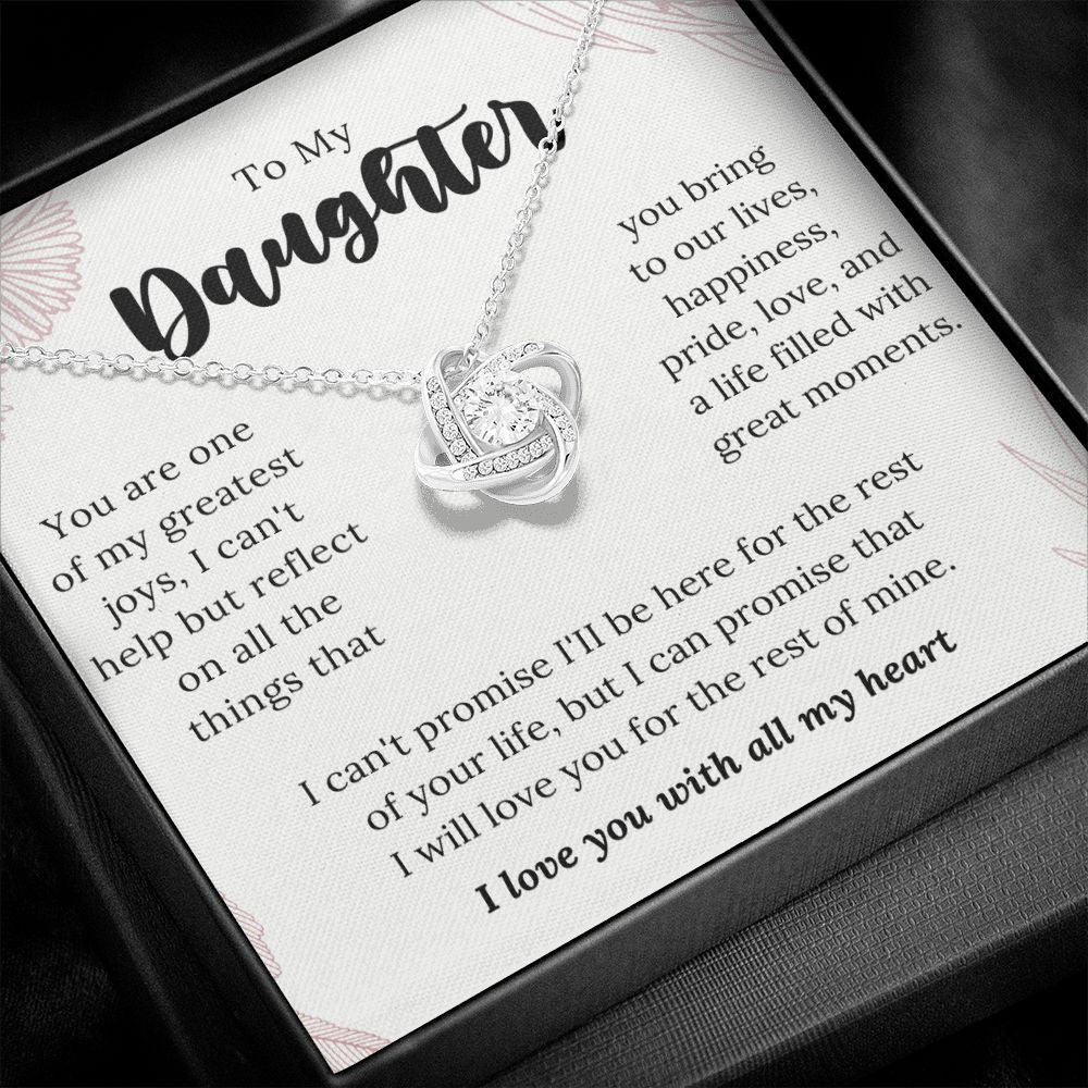 To My Daughter Necklace, To My Daughter Gifts From Dad, Father Daughter Gifts, Mother Daughter Gifts,Mothers Valentines Day Birthday Christmas Graduation Wedding Gift For Teen Girls Women Jewelry Gift