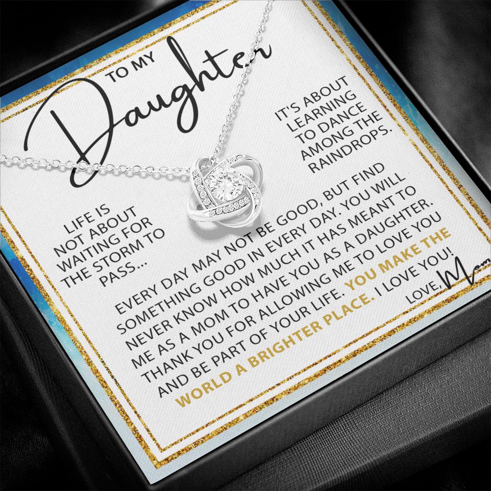 Dance In The Rain - To My Daughter Love Knot Necklace