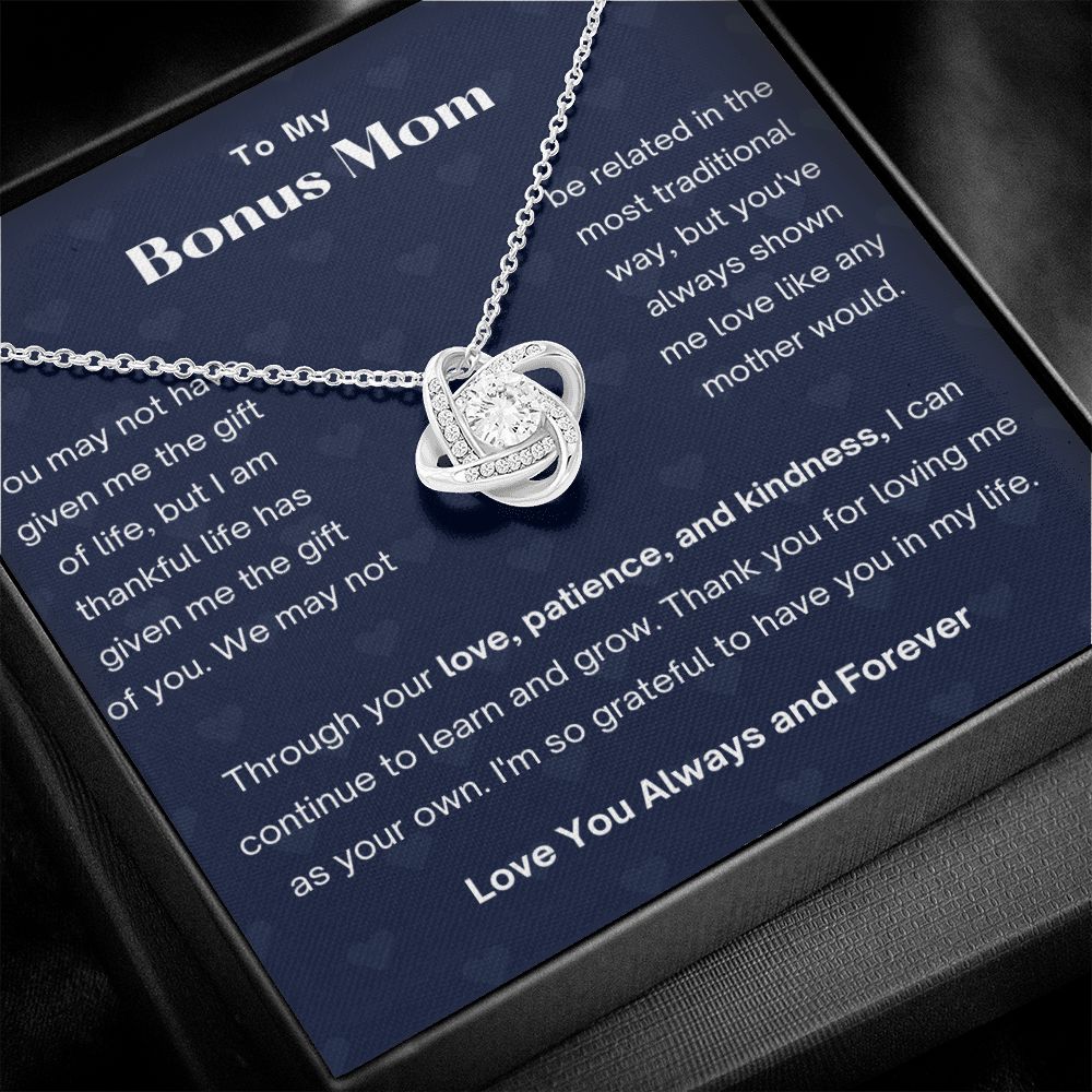 To My Bonus Mom - As Your Own Love Knot Necklace