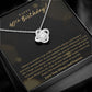 Happy 40th Birthday - Loved And Adored Love Knot Necklace