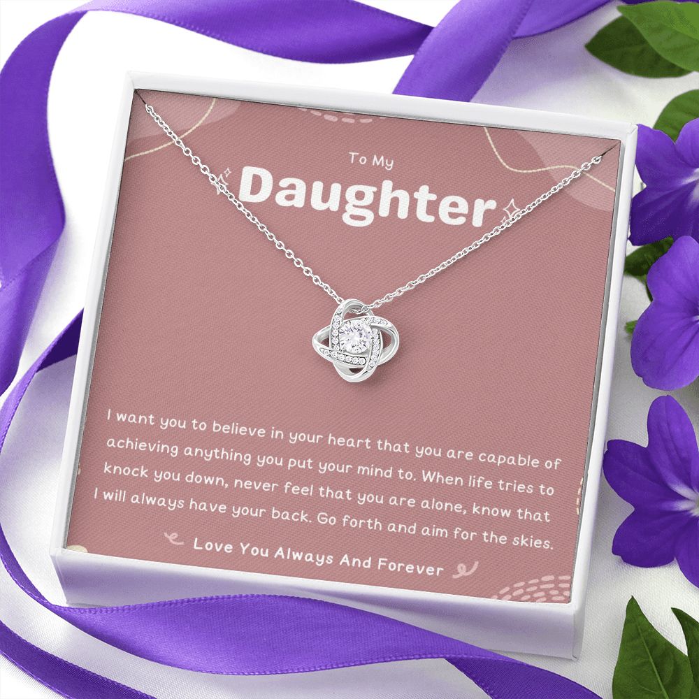 Necklace Gifts for Daughters From Mothers, To My Daughter Necklace, Christmas Gifts for Teenage Girls Women, Gifts From Dad Mom, Jewelry Gift for Badass Daughter on Birthday Valentines Day Graduation