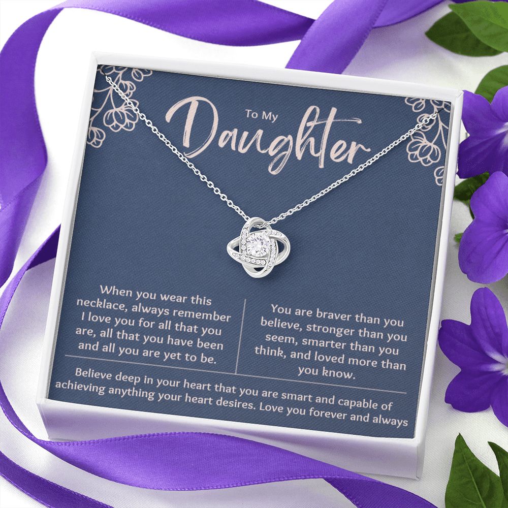 Daughter Gifts From Dad, Daughter Gift From Mom, To My Daughter Necklace, Mother Daughter Gifts, Mothers Valentines Day Birthday Christmas Graduation Wedding Jewelry Gift For Teen Girls Women