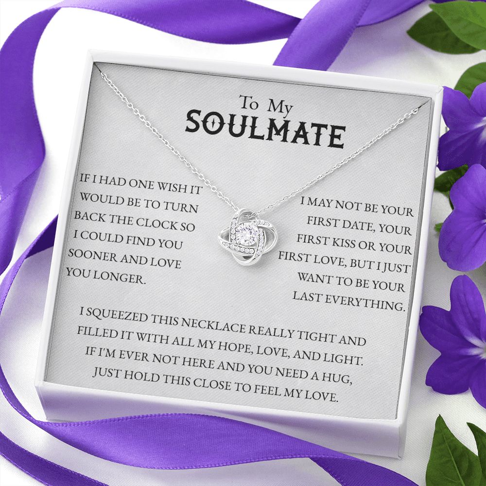 To My Soulmate Necklace, Gifts For Wife Birthday, Christmas Gift For Wife, Gifts For Wife Romantic, Girlfriend Gifts, Soulmate Jewelry, Soulmate Gift, Couples Gifts Necklace With Gift Box 01