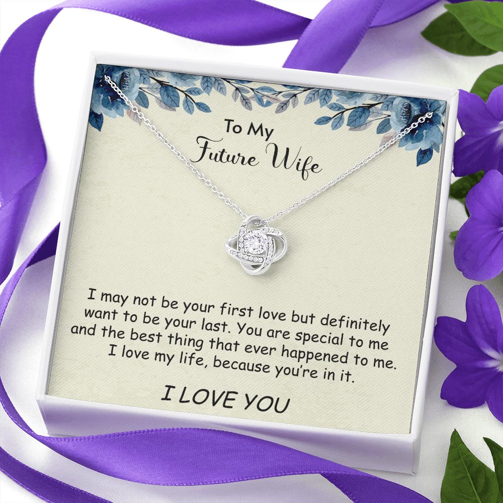 Valentines Day Gifts for Her, To My Future Wife Love Knot Necklace Jewelry Pendant Gifts for Girlfriend on Christmas Mothers Day Anniversary Birthday Gifts For Wife Women From Husband Fiance Boyfriend