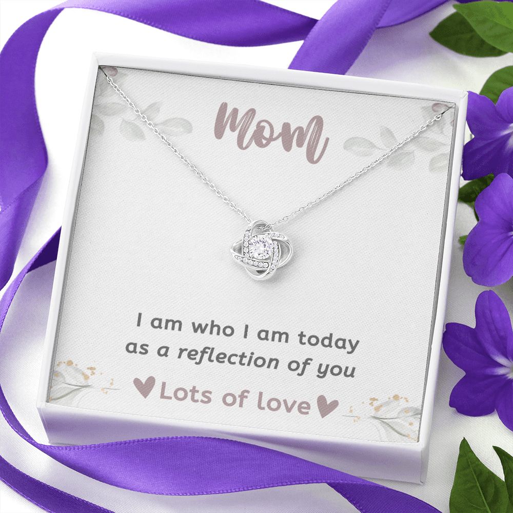 Gifts for Mom Mother Necklace Pendant Sterling Silver For Women Love Knot Bonus Mom Birthday Christmas Gifts, New In Law Mothers Day Jewelry, Necklaces for Mom, Best Mom Necklace Gift for Mother