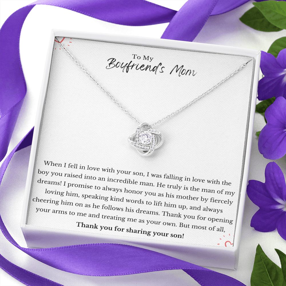 Boyfriends Mom Necklace, Gift To My Boyfriend's Mom Necklace, Gift For Boyfriends Mom, Gifts For Boyfriends Mom From Girlfriend, Birthday Anniversary Christmas Mother'S Day Gift For Boyfriend Mom