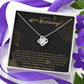 Happy 40th Birthday - Loved And Adored Love Knot Necklace