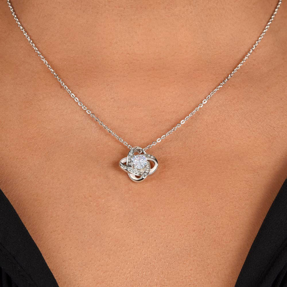 Thank You Mom - You're The World Love Knot Necklace