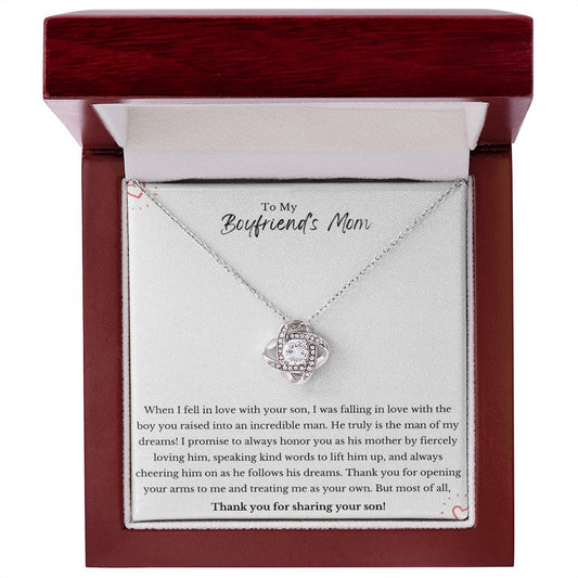 Boyfriends Mom Necklace, Gift To My Boyfriend's Mom Necklace, Gift For Boyfriends Mom, Gifts For Boyfriends Mom From Girlfriend, Birthday Anniversary Christmas Mother'S Day Gift For Boyfriend Mom