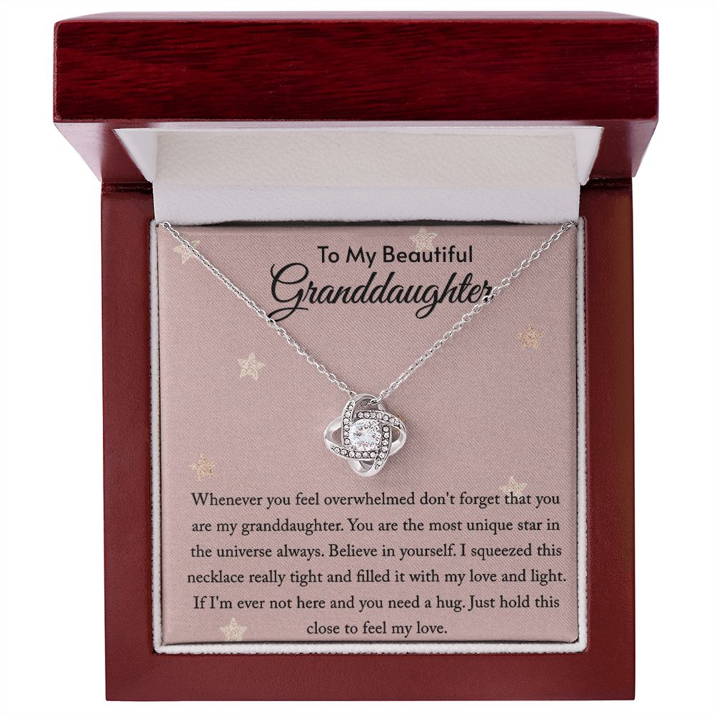 Granddaughter Necklace - Whenever You Feel Overwhelmed - Love Knot