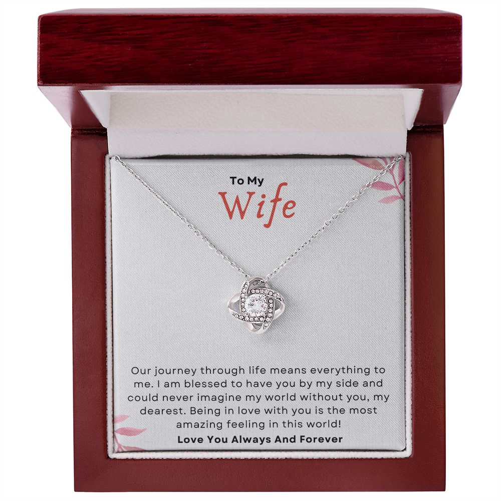 To MY Wife Dearest Love Knot Necklace