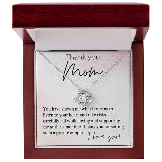 Thank You Mom - Great Example Love Knot Necklace