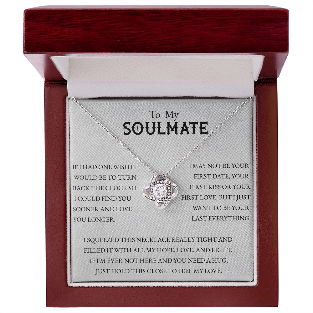 To My Soulmate Necklace, Gifts For Wife Birthday, Christmas Gift For Wife, Gifts For Wife Romantic, Girlfriend Gifts, Soulmate Jewelry, Soulmate Gift, Couples Gifts Necklace With Gift Box 01