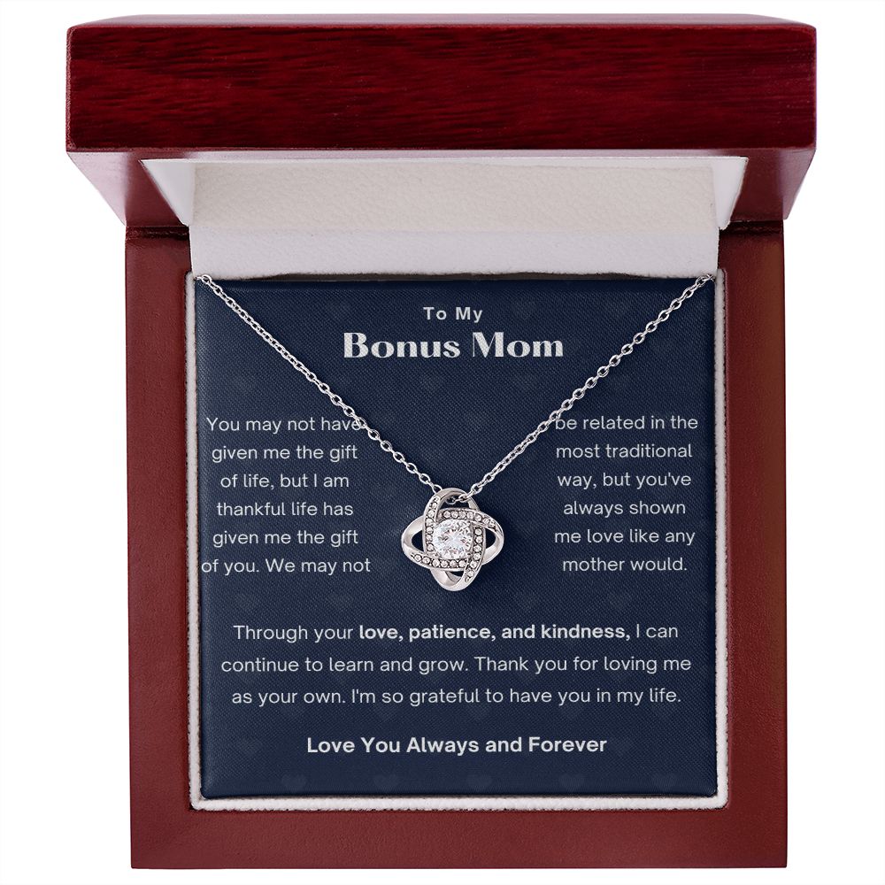 To My Bonus Mom - As Your Own Love Knot Necklace