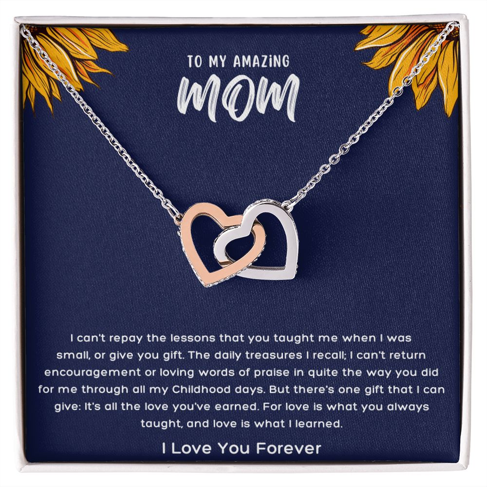 To My Mom Love Interlocking Necklace