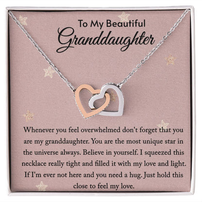 To My Granddaughter Gifts, Granddaughter Necklace From Grandma Grandmother Grandpa Grandfather, Birthday Christmas Mothers Valentines Day Graduation Pendant Jewelry Gifts For Girls Teens Women