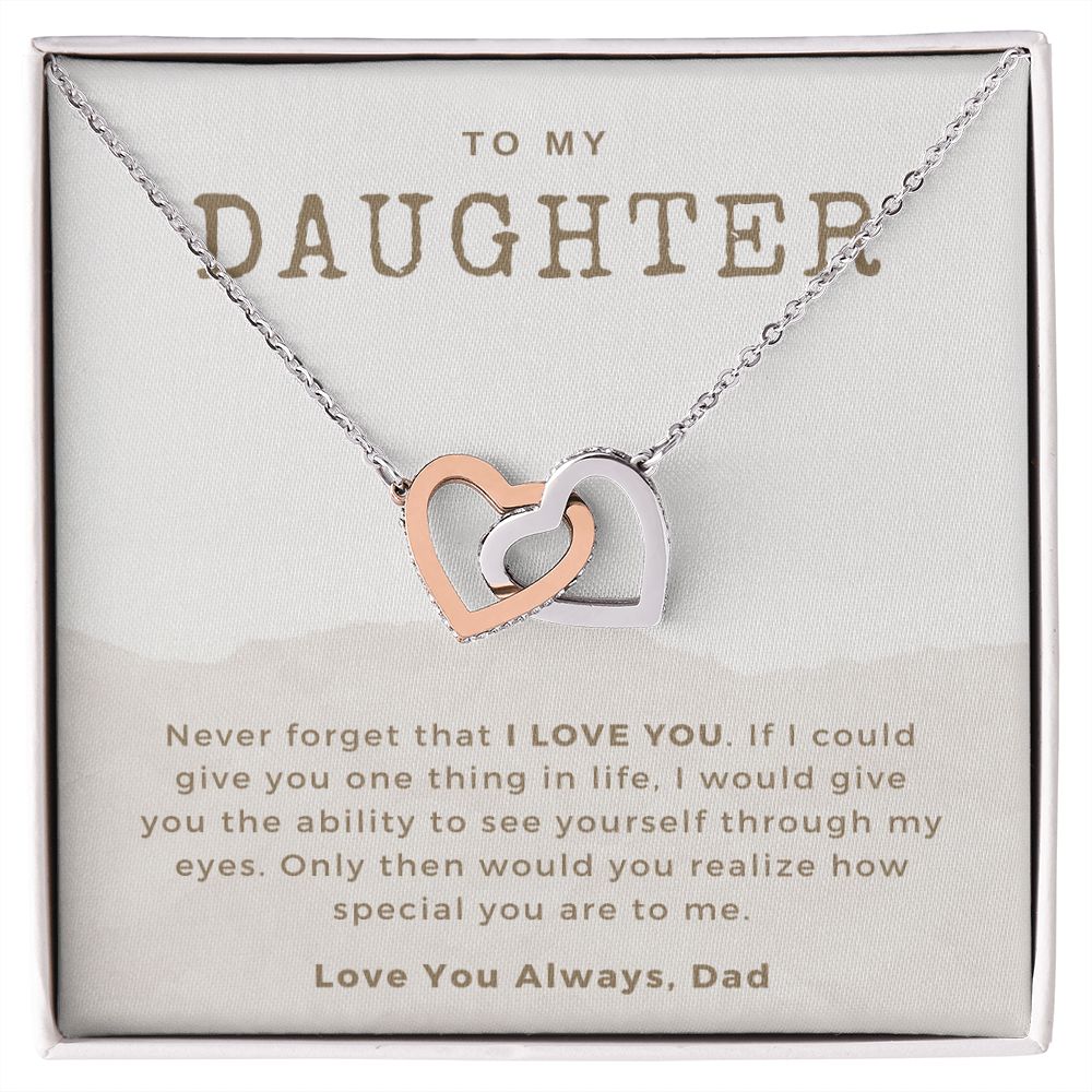 Daughter Gift From Dad Best Cute Loving Father Daughter Necklace Birthday Graduation Christmas Mothers Day Pendant Jewelry Gifts For My Daugther Adult Daughter With Message Card And Gift Box