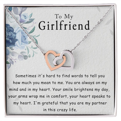 To My Girlfriend Necklace Gifts, Necklace for Girlfriend, Romantic Gift for Her, Anniversary Mother's Valentines Day Christmas Birthday Jewelry Gifts for Girlfriend Women Gf from Boyfriend