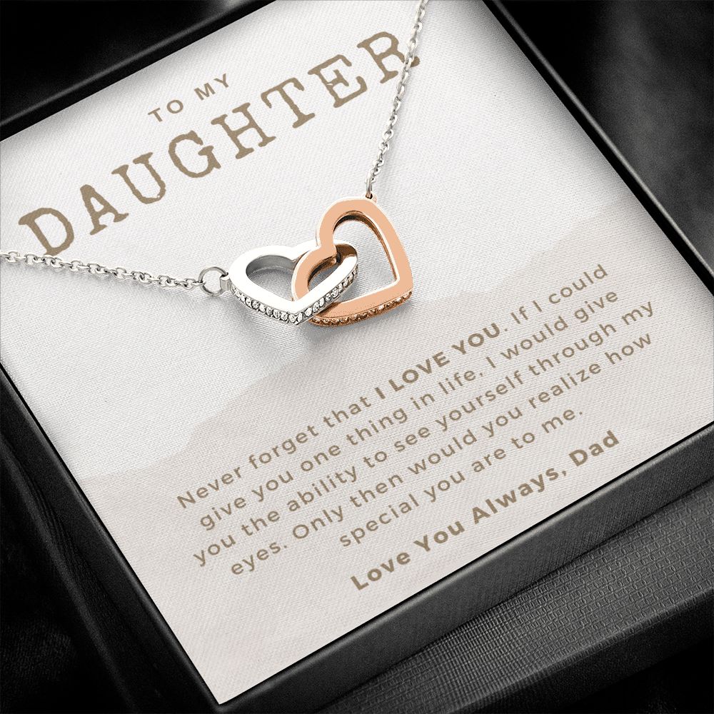 Daughter Gift From Dad Best Cute Loving Father Daughter Necklace Birthday Graduation Christmas Mothers Day Pendant Jewelry Gifts For My Daugther Adult Daughter With Message Card And Gift Box