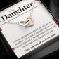 Daughter Gift from Mom Necklace, To My Daughter Necklace, Best Loving Cute Gift For Daughter, Birthday Christmas Graduation Mothers Valentines Day Anniversary Gift From Mom Parents,Interlocking Hearts