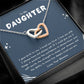 Daughter Necklace From Mom and Dad, To My Daughter Necklace From Father and Mother, Birthday Present, Daughter Graduation Gift From Parents, Gift for Mothers Valentine's Day Christmas Anniversary Gift