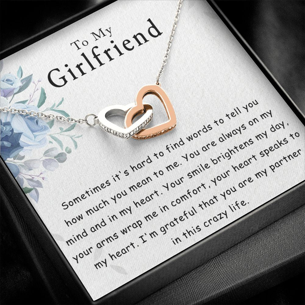 To My Girlfriend Necklace Gifts, Necklace for Girlfriend, Romantic Gift for Her, Anniversary Mother's Valentines Day Christmas Birthday Jewelry Gifts for Girlfriend Women Gf from Boyfriend