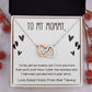 To My Mommy Necklace From The Bump For Mom to Be, Baby Feet Interlocking Hearts Sterling Silver Pendant, New Mom Gift,First Mothers Day Christmas Gift,Expecting Wife 1st Pregnancy Gift From Your Tummy