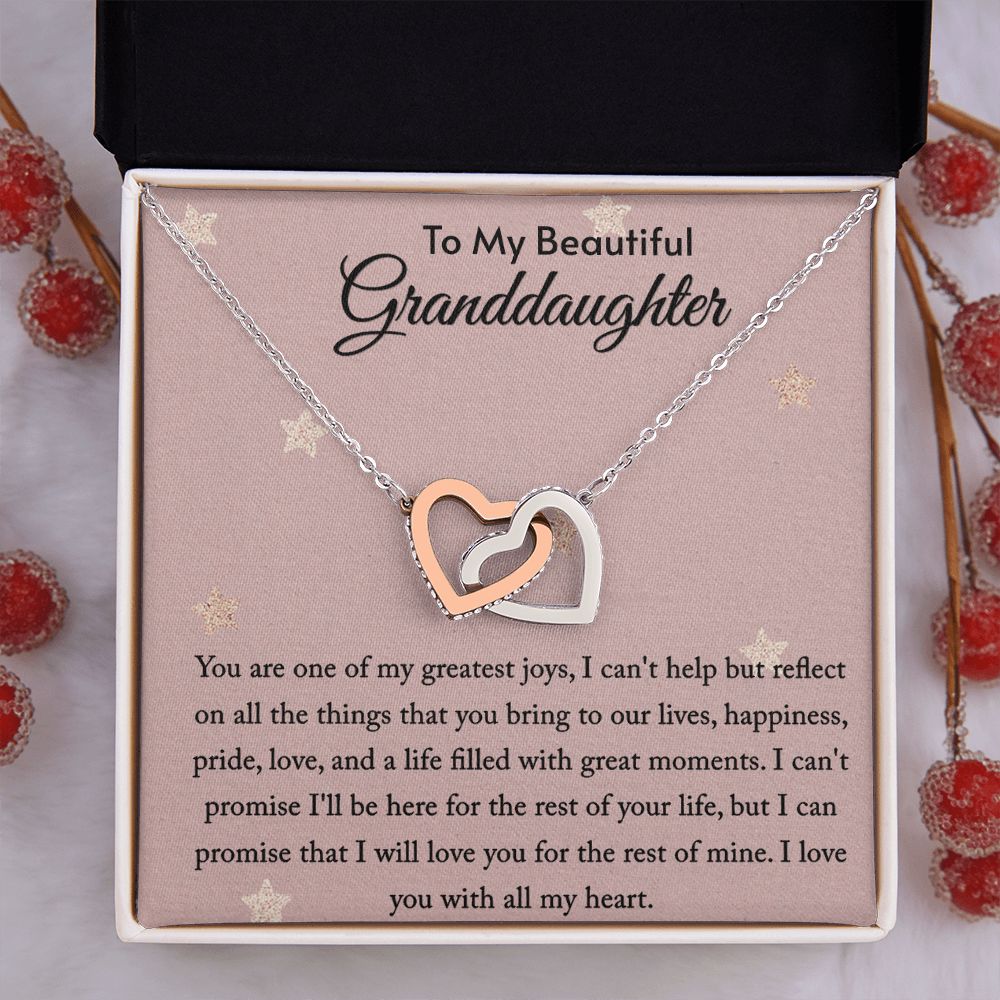 Granddaughter Necklace Granddaughter Gifts from Grandma Grandmother Grandpa Grandfather, Birthday Christmas Graduation Mothers Valentines Day Gifts for Teen Girls Granddaughter  Women Jewelry Pendant