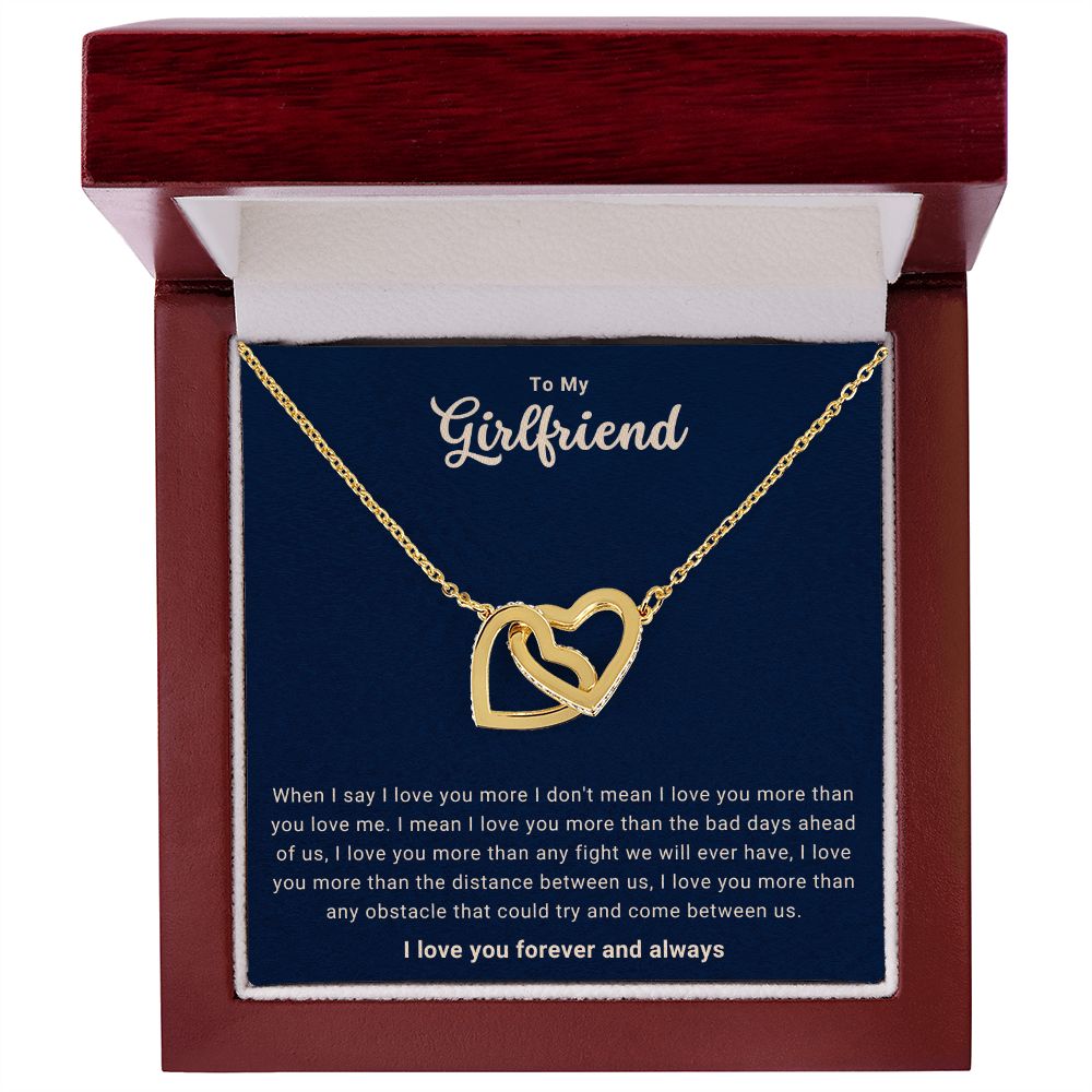 To My Girlfriend Love You More Interlocking Necklace