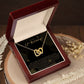 Happy 21st Birthday Cheers Interlocking Hearts Necklace