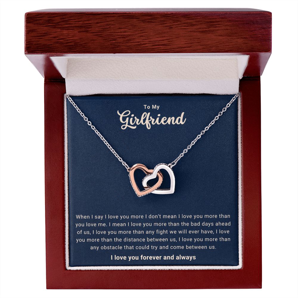 To My Girlfriend Love You More Interlocking Necklace