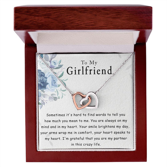 To My Girlfriend Necklace Gifts, Necklace for Girlfriend, Romantic Gift for Her, Anniversary Mother's Valentines Day Christmas Birthday Jewelry Gifts for Girlfriend Women Gf from Boyfriend