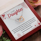 Daughter Gift From Mom Necklace Sterling Silver, To My Daughter Necklace From Mother, Daughter Gifts for Christmas Birthday Wedding Graduation Mothers Valentines Day Pendant Jewelry,Interlocking Hearts