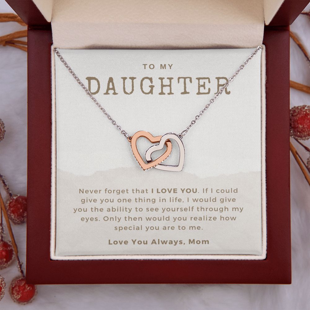 Mother Daughter Necklaces, Mom Daughter Necklaces Mothers Day Christmas Birthday Gift for Women Girls Jewelry, Necklace Gifts for Daughters From Mothers, To My Daughter Necklace, Necklaces for Women