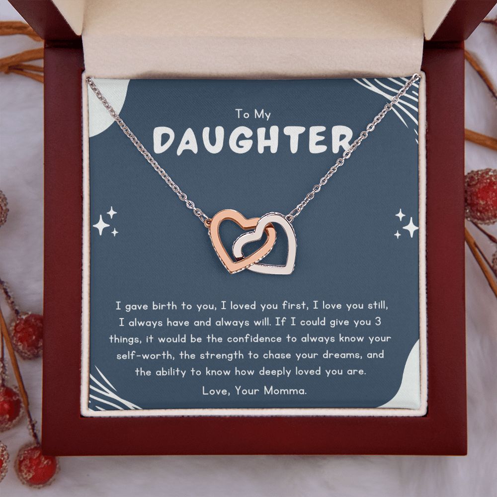 Daughter Necklace From Mom and Dad, To My Daughter Necklace From Father and Mother, Birthday Present, Daughter Graduation Gift From Parents, Gift for Mothers Valentine's Day Christmas Anniversary Gift