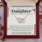 Daughter Gift from Mom Necklace, To My Daughter Necklace, Best Loving Cute Gift For Daughter, Birthday Christmas Graduation Mothers Valentines Day Anniversary Gift From Mom Parents,Interlocking Hearts