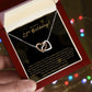 Happy 21st Birthday Cheers Interlocking Hearts Necklace