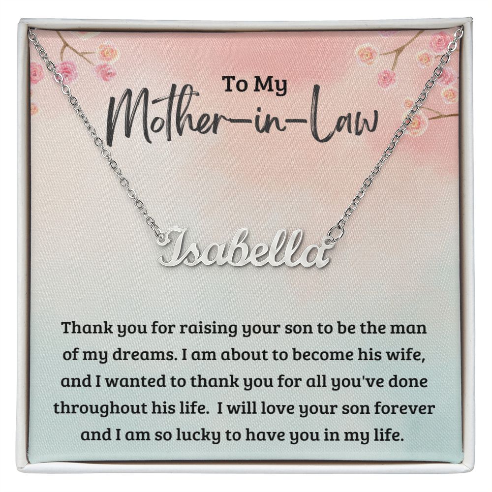 To My Mother In Law Forever Custom Name Necklace