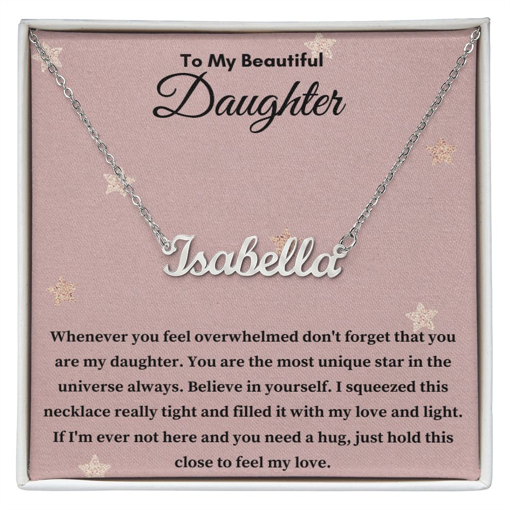 To My Daughter Custom Name Necklace